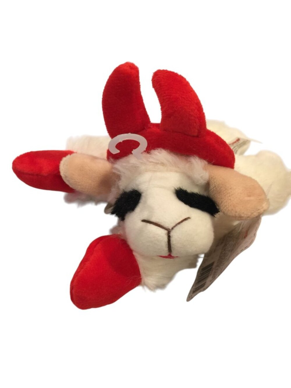 Lamb Chop 6" Plush Halloween Devil Horns Red Paws Squeak Dog Toy